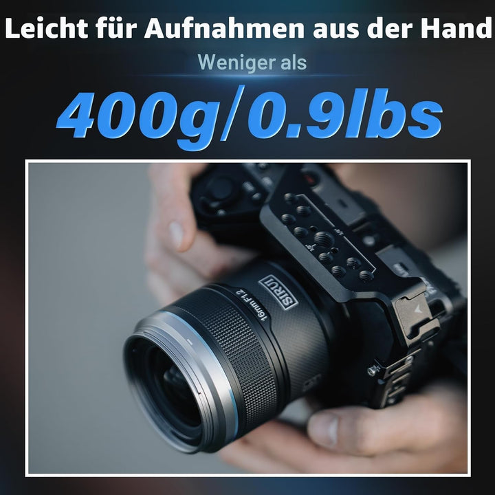 SIRUI Sniper 16mm Autofokus Objektiv, F1.2 Weitwinkel APS-C Kameraobjektiv, X Mount Objektiv für X-H