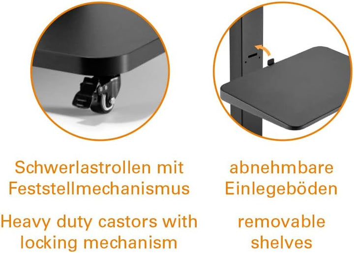 myWall HP108WL Standfuss für Flachbildschirme 37“ - 75“ (94-190 cm), Belastung bis 40 kg, weiss 20 J