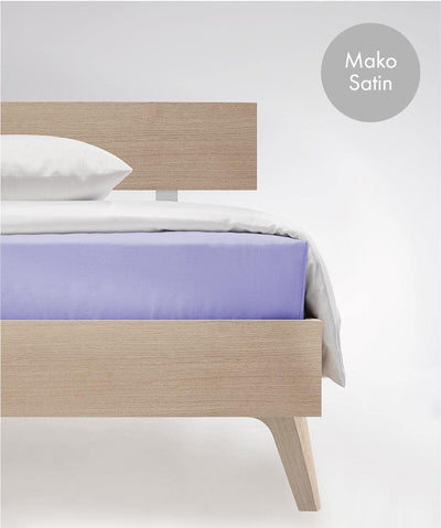 Fleuresse Colours Spannlaken, Uni-Mako-Satin, blau, cm 160 x 200 Helllavendel, 160 x 200 Helllavende