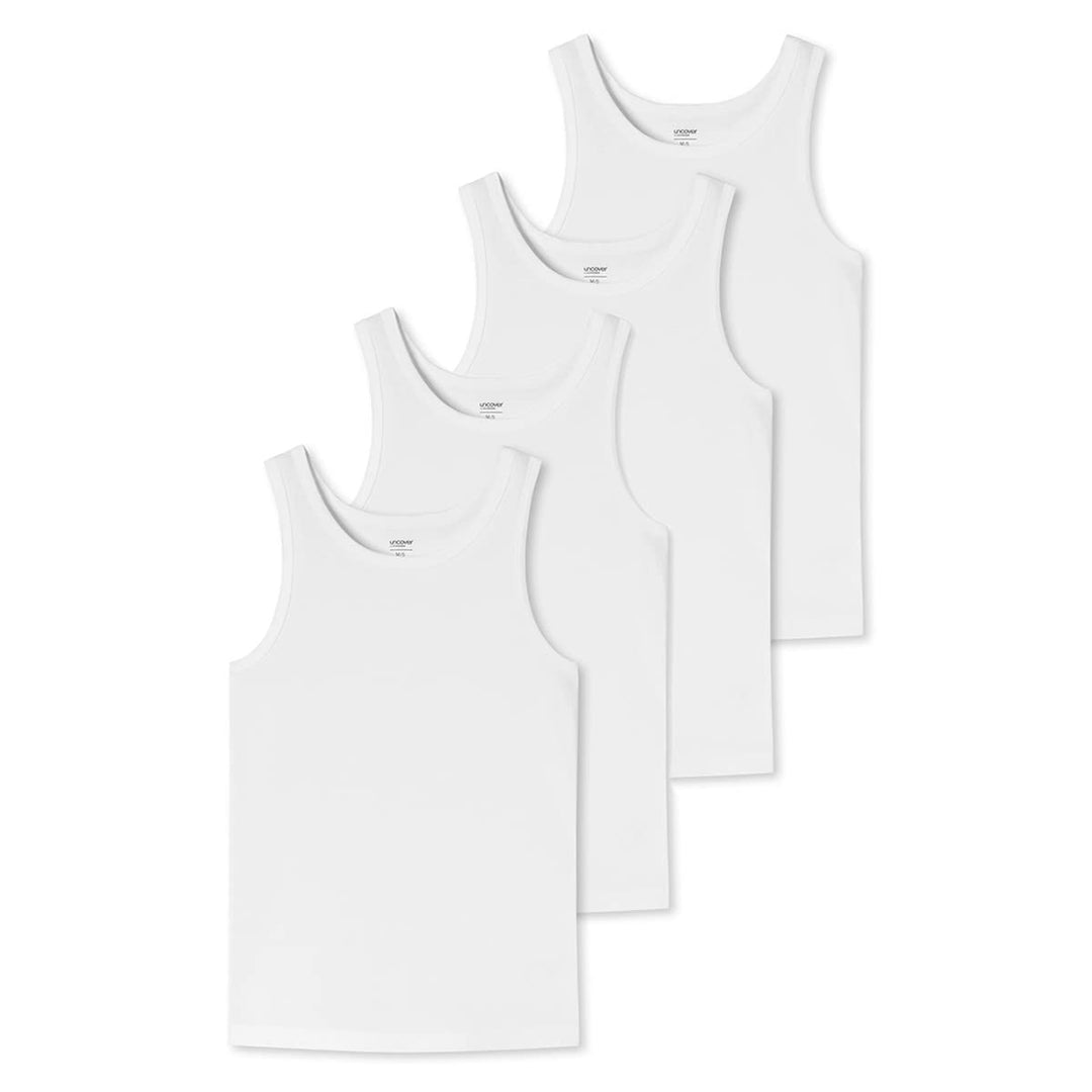 Uncover by Schiesser - Herren - Unterhemd/Tanktop - 2er Pack 4 X Weiss M, 4 X Weiss M