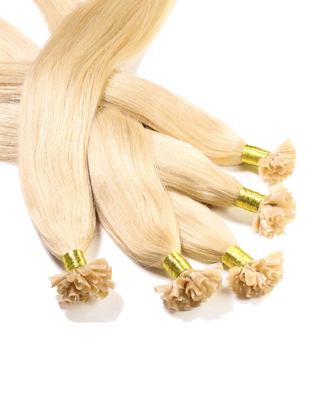 hair2heart Extensions Echthaar Bondings Glatt - 150 Strähnen 0.5g 40cm Goldblond 