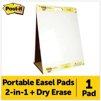 Post-it Super Sticky Meeting Charts, Packung mit 1 Block, mit 20 Blättern, 584 mm x 508 mm, Farbe: W