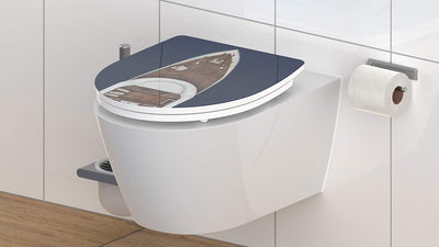 SCHÜTTE 82578 Duroplast WC-Sitz YACHTING mit Absenkautomatik und Schnellverschluss Motiv, Yachting