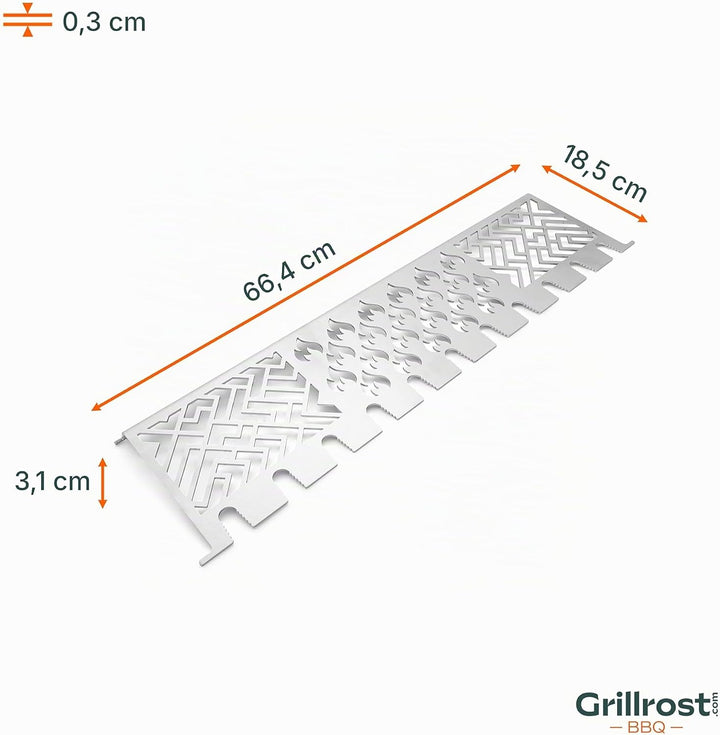 Grillrost.com Das Original Edelstahl Multistation | Warmhalterost für Broil King Baron/Regal/Imperia
