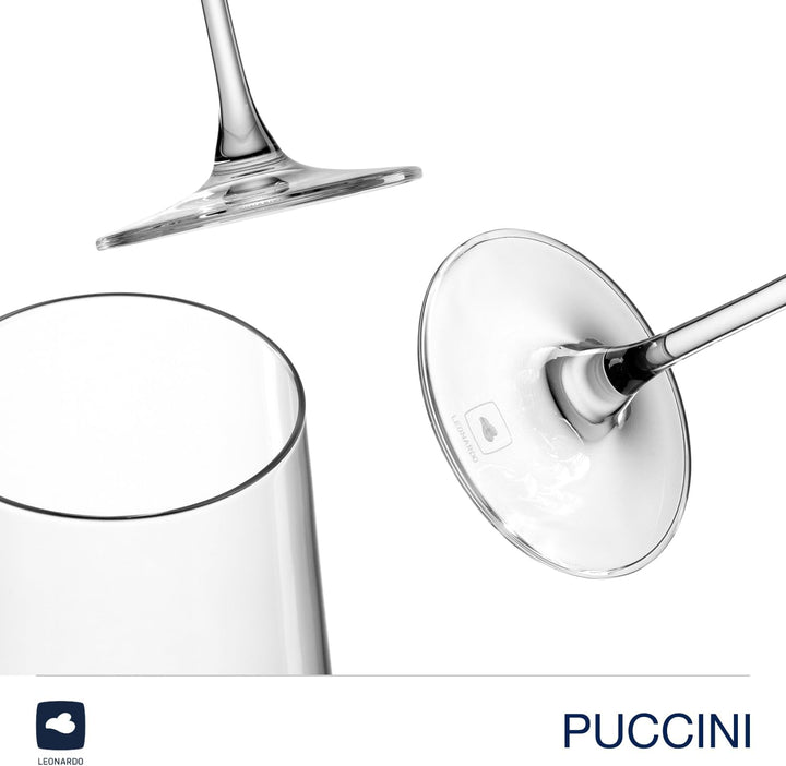 LEONARDO HOME Sektgläser PUCCINI (6er Set) inkl. Poliertuch • Spülmaschinenfeste Prosecco-Kelche (28