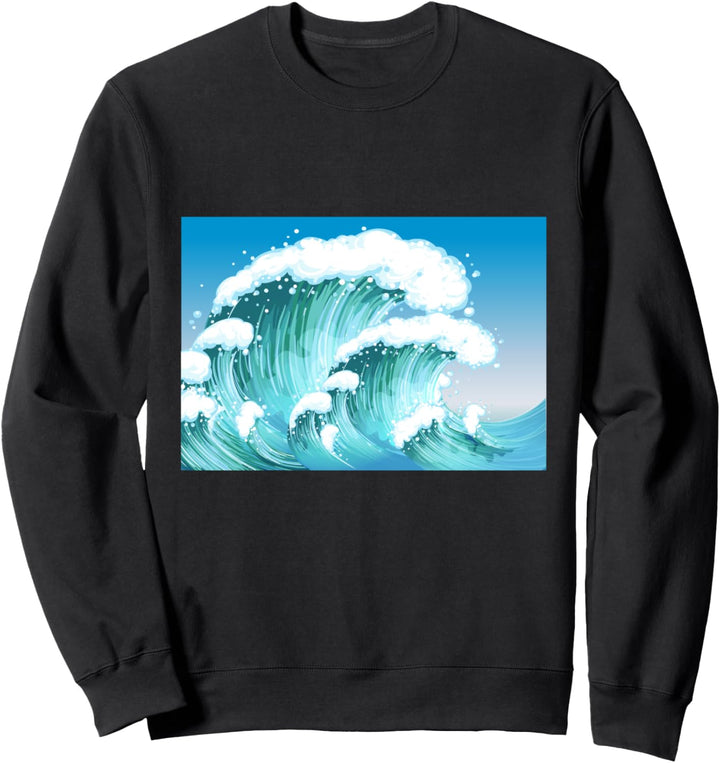Gigantische Meereswellen Coole Surfing Enthusiast Surfer Sweatshirt