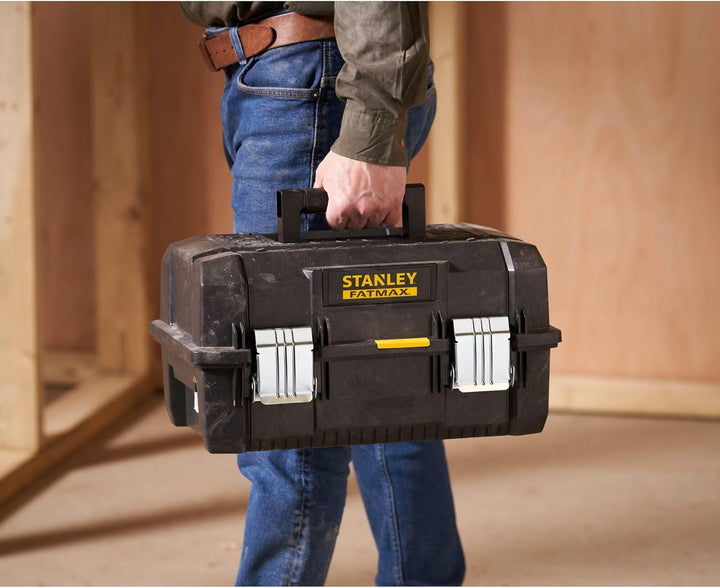 Stanley FatMax Cantilever Werkzeugbox (18 Zoll, 46 x 32 x 24 cm, Koffer für Werkzeuge, Box mit ausla