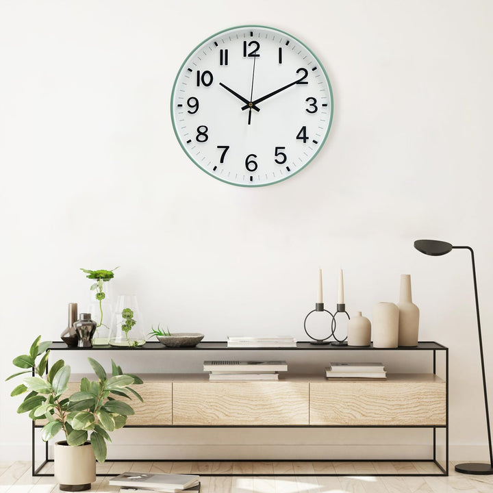 HZDHCLH 30cm Lautlos Wanduhr Schleichende Sekunde mit Arabisch Ziffer ohne Ticken für Dekoration Woh