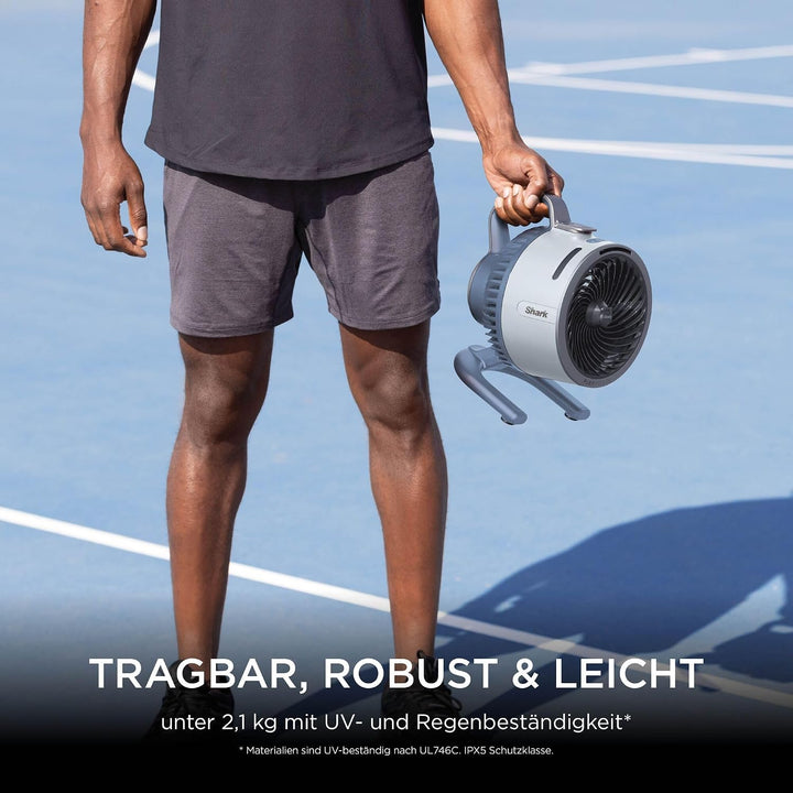 Shark FlexBreeze HydroGo Starker Ventilator mit Sprühnebel, Kühlung für drinnen & draussen, leise &