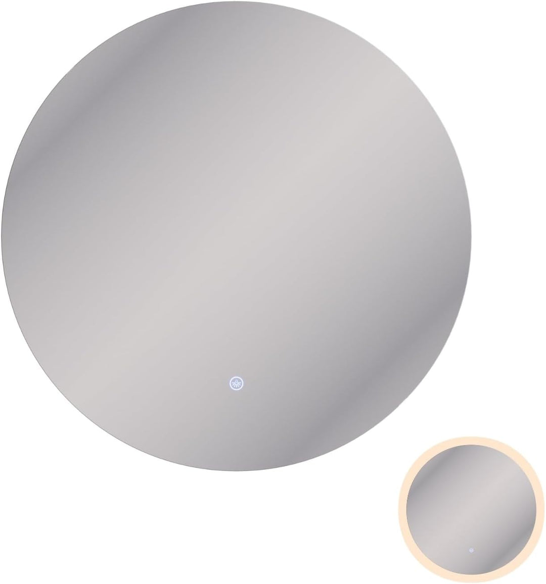 Planetmöbel NOVA Badspiegel mit Beleuchtung rund 100x100 Badezimmerspiegel Spiegel mit licht dimmbar