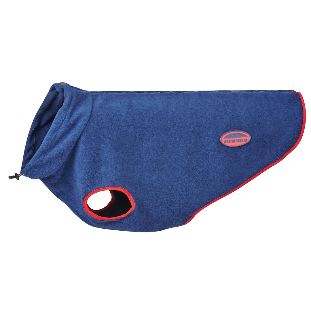 2022 Weatherbeeta Comfitec Fleece Zip Dog Coat 1003457 - Navy/Red - 40cm, 40cm