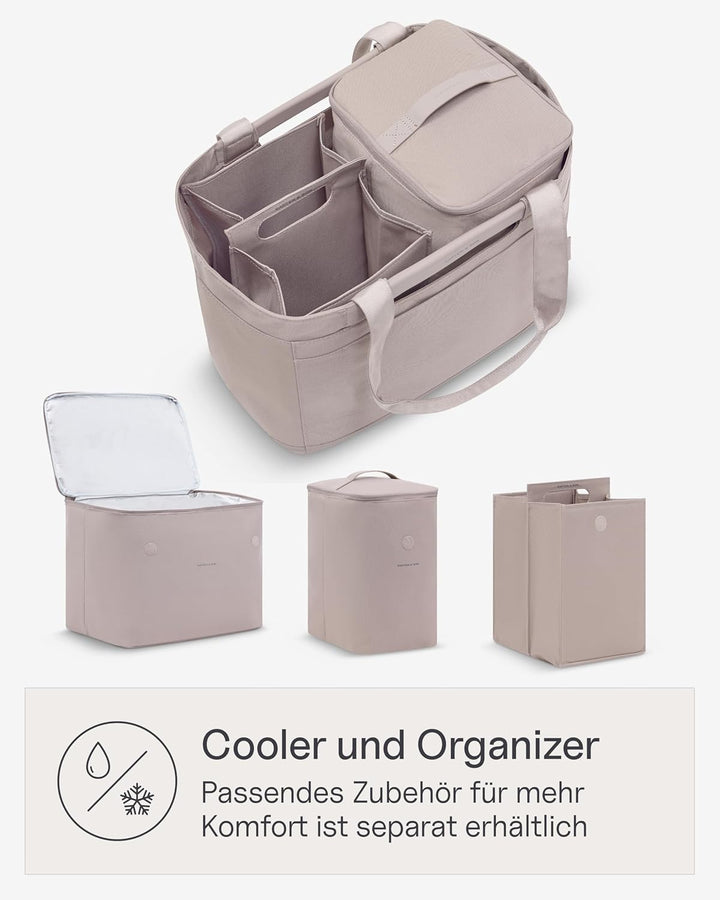 Kapten & Son Vaasa Einkaufskorb faltbar Muted Rose 25 L | Korb Rosa stabil | Inklusive Einkaufswagen