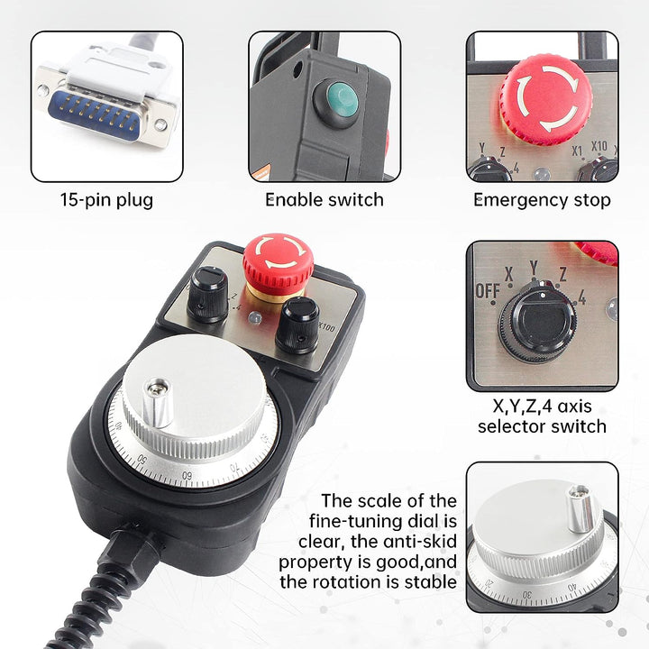 RATTMMOTOR DDCS V3.1 CNC controller,cnc offline controller 4 Achsen 500kHz CNC-Steuerung + 100PPR MP