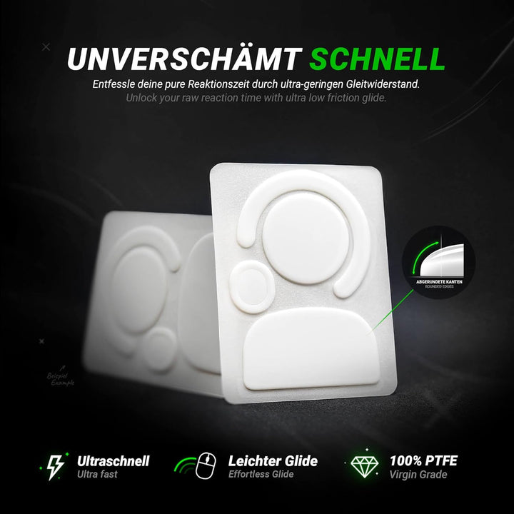 SensoryBoost DPS Glides (2er Set) kompatibel mit Pulsar X2, X2A, X2H, X2V2 - Ultra Schnell, Abgerund