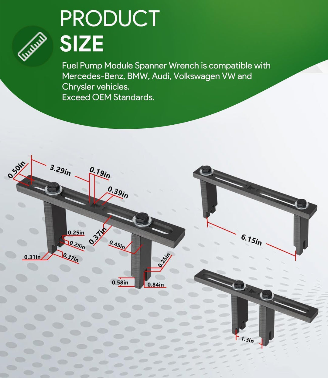 TOOLS 25156 Kraftstoffpumpen-Modul Spannenschlüssel für Tankhaltering - Universell 33-156mm - Kompat