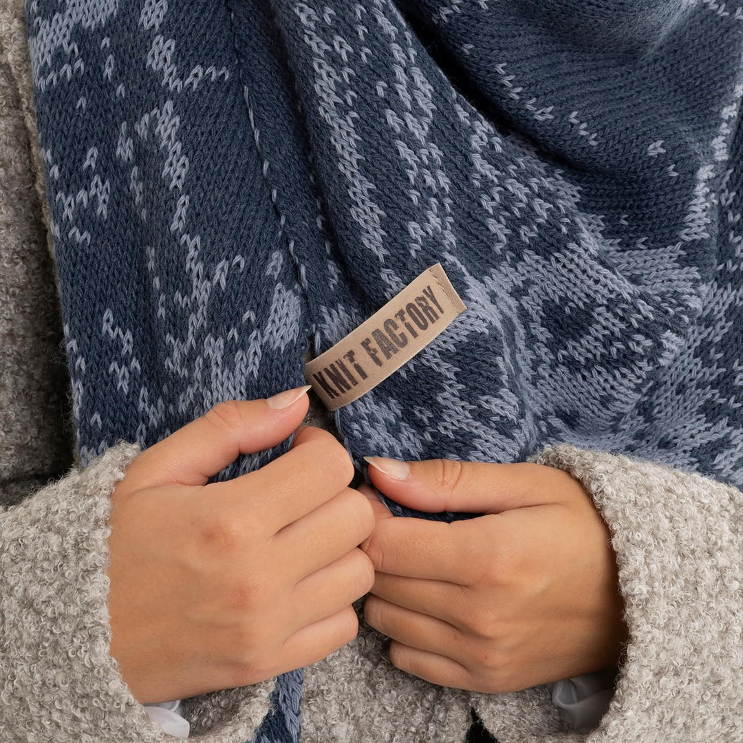KNIT FACTORY - Lea Dreiecksschal Jeans/Indigo, Jeans/Indigo