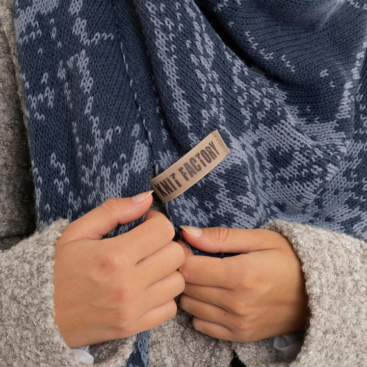 KNIT FACTORY - Lea Dreiecksschal Jeans/Indigo, Jeans/Indigo