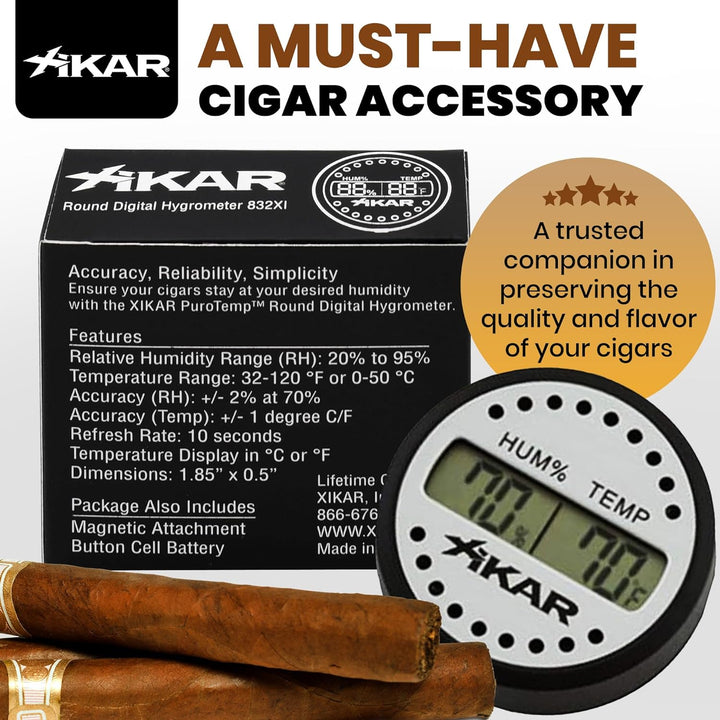 Xikar Digital Hygrometer rund neues Modell