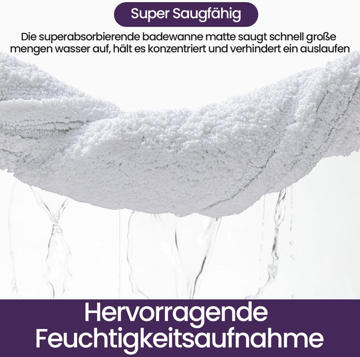 DEXI Badezimmerteppich 50 x 80 cm, weicher Badematte, rutschfest waschbar Badvorleger, Saugfähige Du