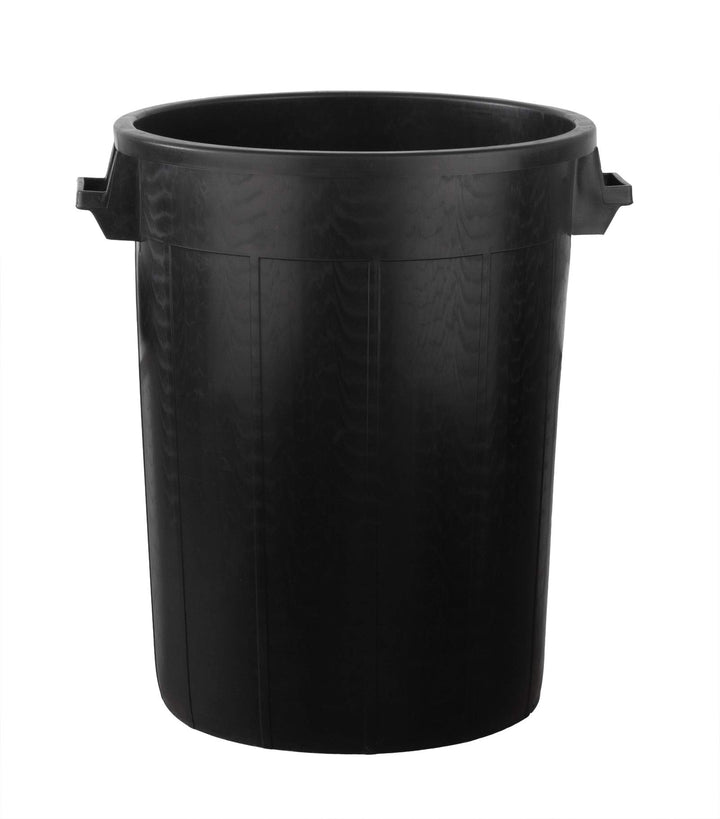 BigDean Universaltonne 100 Liter ohne Deckel Allzweck Tonne Schwarz mit 2 Tragegriffen 100 Liter Ton
