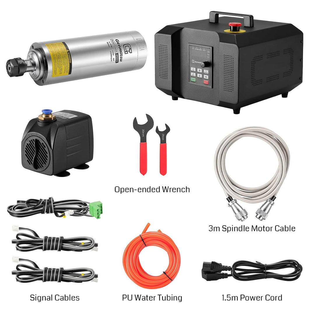Genmitsu CNC-Spindelmotor-Kit, 2,2 kW, wassergekühlter Spindelmotor, 24.000 U/min, ER11-Spannzange m