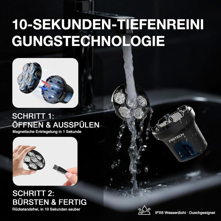 Glatzen Rasierer Herren Kopfrasierer Glatze Glatzenrasierer Elektrisch Wiederaufladbar Magnetische H