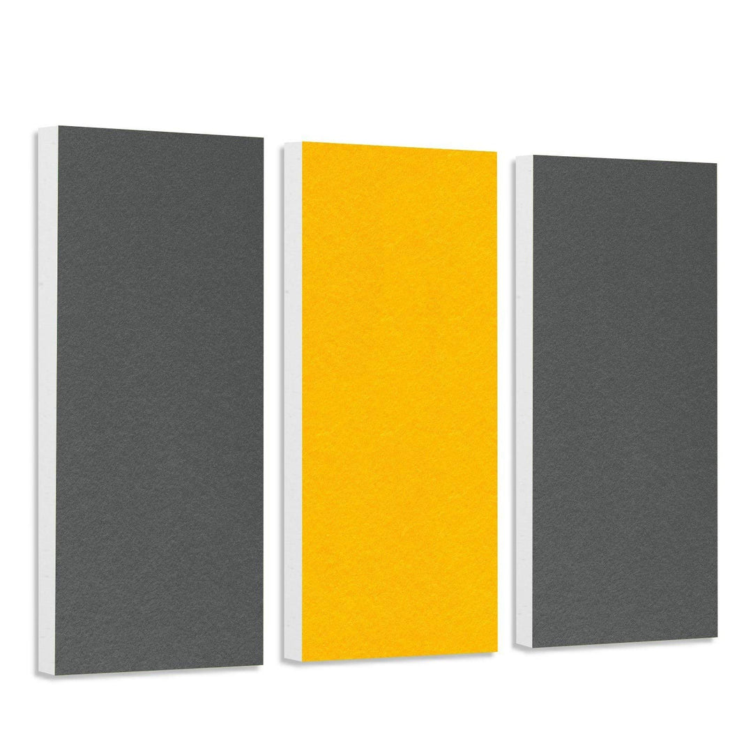 platino24 Schallabsorber COLORE aus Basotec G+ I Akustikpaneele mit Akustikfilz I 3 Wand-Paneele in