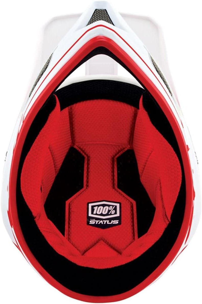 100% CASCOS Unisex-Erwachsene Status Helmet Topenga Red/White-L Helme, bunt, Estándar
