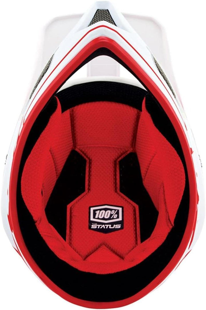 100% CASCOS Unisex-Erwachsene Status Helmet Topenga Red/White-L Helme, bunt, Estándar