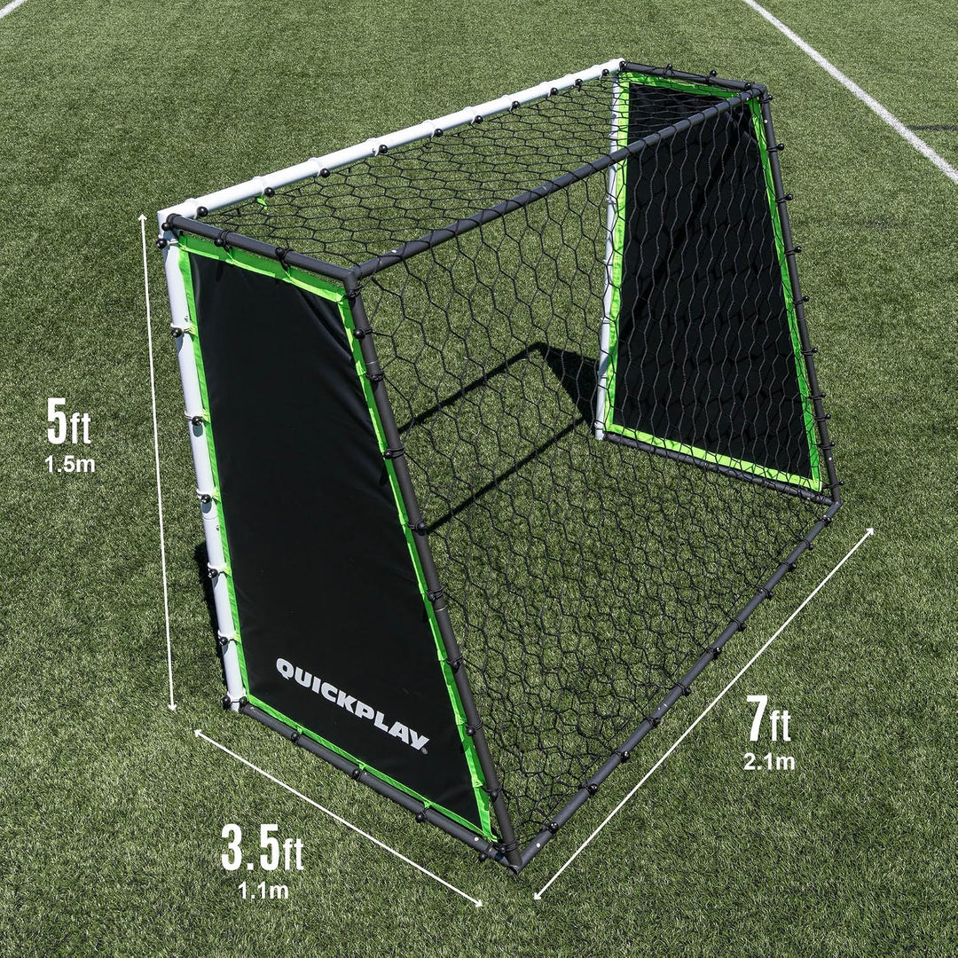 QUICKPLAY Tekkers GS Trainer 3-in-1: Rebounder und 7x5' Tor für kraftvolles Üben Grosses, ultrarespo