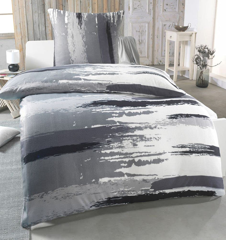 DreamHome Warme Winter Microfaser Thermo Fleece Bettwäsche 135x200 155x220 200x200 Moderne, Grösse:2