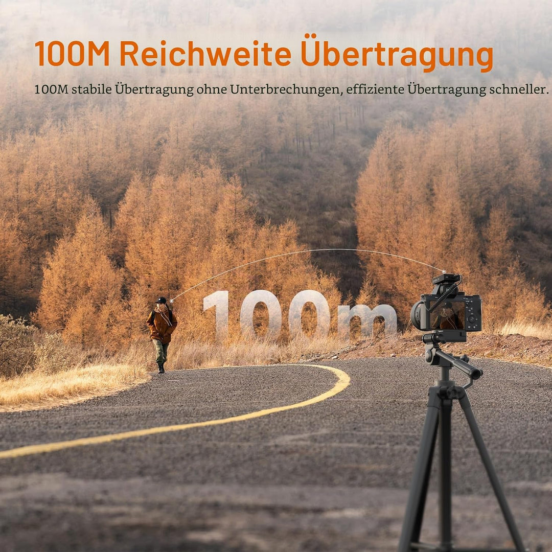 COMICA BOOMX-D2 PRO Lavalier Mikrofon Wireless, 48kHz/16 bit Audioqualität, Lärmminderung, 16GB Spei