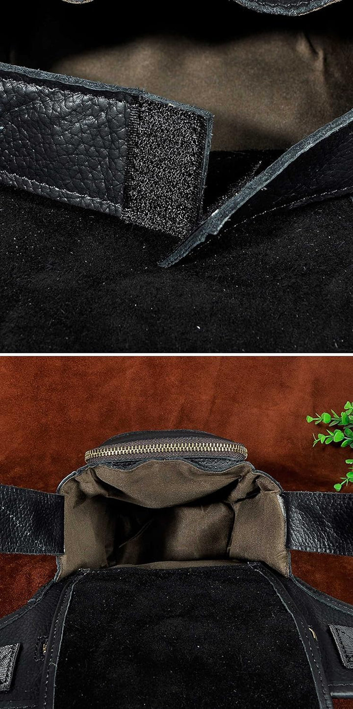 Le'aokuu Herren Echtes Leder Tasche Beinbeutel Beintasche Aussenbeintasche Hüfttasche Drop Leg Thigh