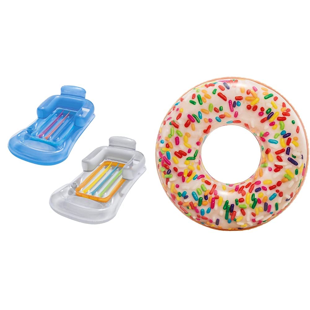 Bestway Luftmatratze, Designer Fashion Lounge, 161 x 84 cm, sortiert & Intex 56263NP Sprinkle Donut