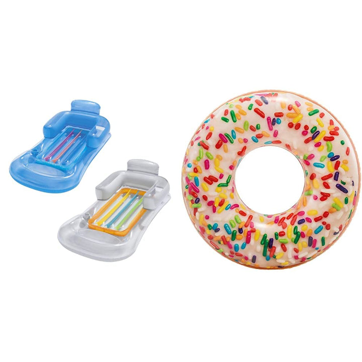 Bestway Luftmatratze, Designer Fashion Lounge, 161 x 84 cm, sortiert & Intex 56263NP Sprinkle Donut