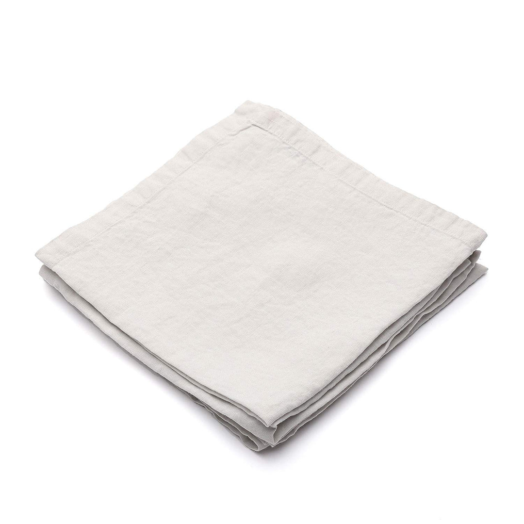 Linenme Stone Washed Servietten, Silber, 53 x 53 cm, 4 Stück 53x53x0.5 cm, 53 x 53 cm (4er Set)