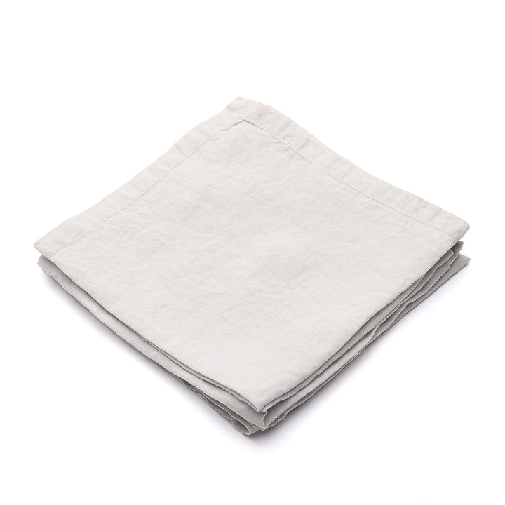 Linenme Stone Washed Servietten, Silber, 53 x 53 cm, 4 Stück 53x53x0.5 cm, 53 x 53 cm (4er Set)