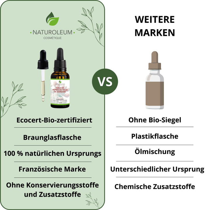 Bio Kaktusfeigenkernöl 100% Rein und Natürlich - Kaltgepresst, Extra Natives Öl - Pflege für Haut, G