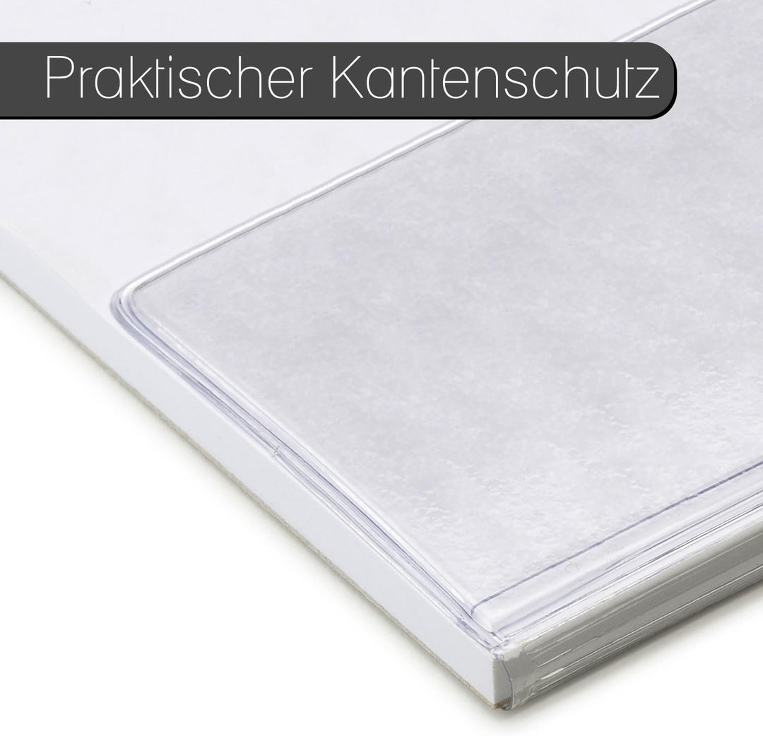 2er-Set Schreibtischunterlage Mamor-Optik und Kantenschutz I DIN A2 I aus Papier zum Abreissen I Sch