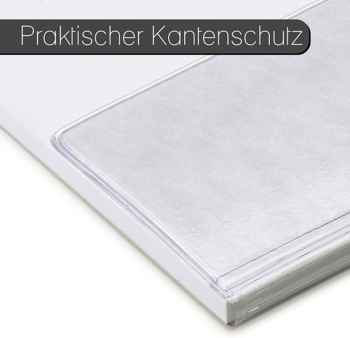 2er-Set Schreibtischunterlage Mamor-Optik und Kantenschutz I DIN A2 I aus Papier zum Abreissen I Sch