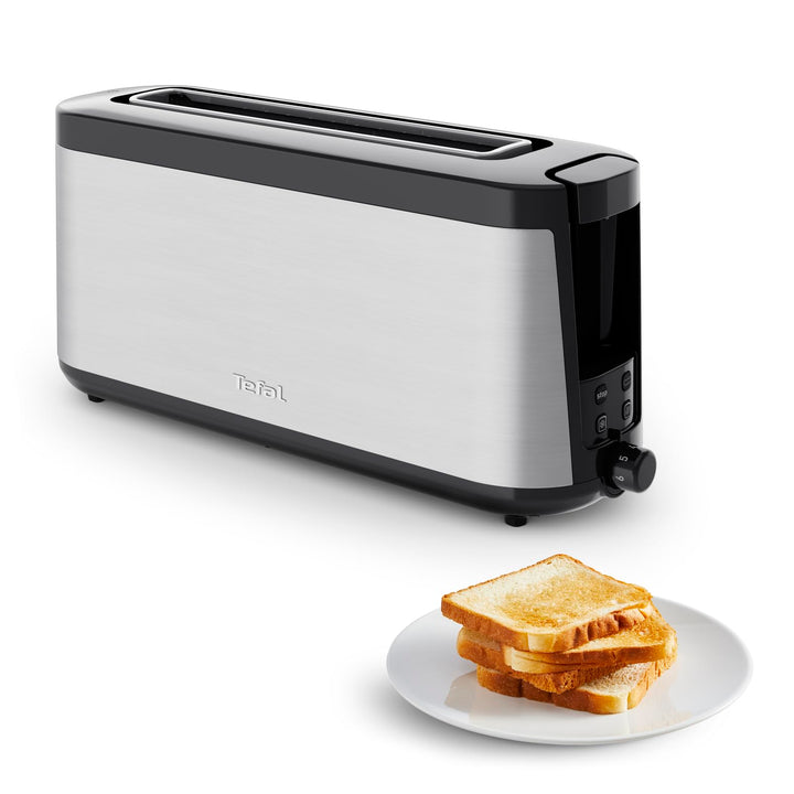 Tefal Element Langschlitz-Toaster TL4308 | 7 Bräunungsstufen | 1000 Watt | Integrierter Brötchenaufs