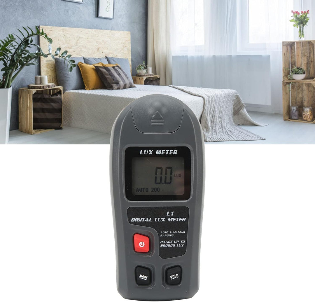 Digitales Beleuchtungsstärke-Belichtungsmessgerät mit LCD-Display, 0~200.000 Lux-Messbereich, Lux/FC