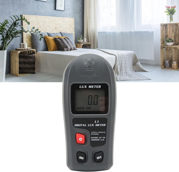 Digitales Beleuchtungsstärke-Belichtungsmessgerät mit LCD-Display, 0~200.000 Lux-Messbereich, Lux/FC