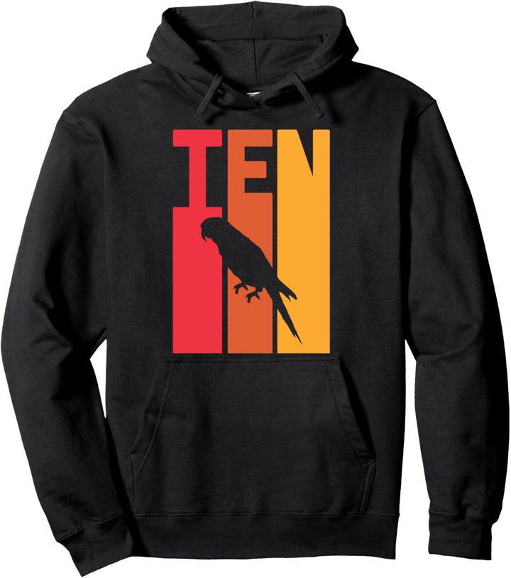 10. Geburtstag Vintage Wellensittich Sittich 10 Jahre alt Pullover Hoodie