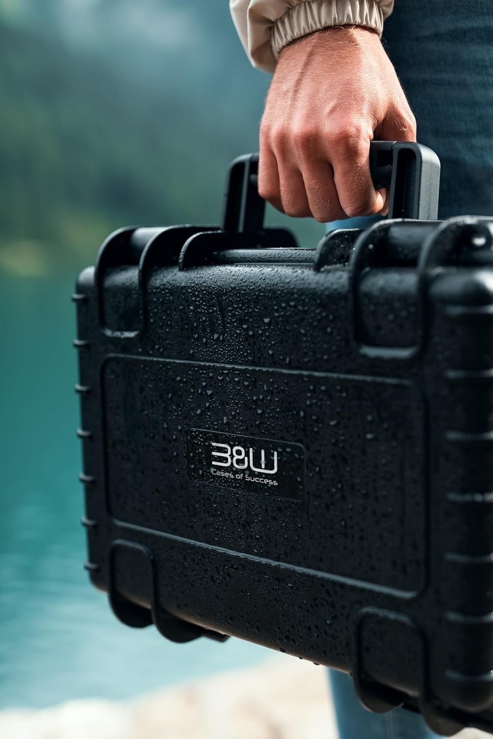 B&amp;W Transportkoffer Outdoor - Typ 5000 - Schwarz - Wasserdicht nach IP67 Zertifizierung, Staubdicht,