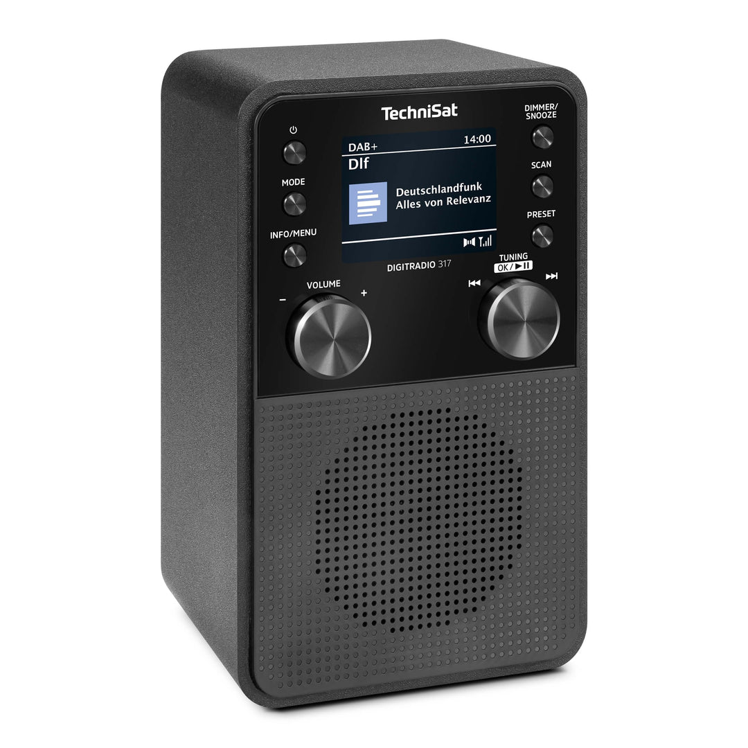 TechniSat DIGITRADIO 317 - Vertikales DAB+ UKW Radio mit Bluetooth Audiostreaming, Radiowecker, Slee