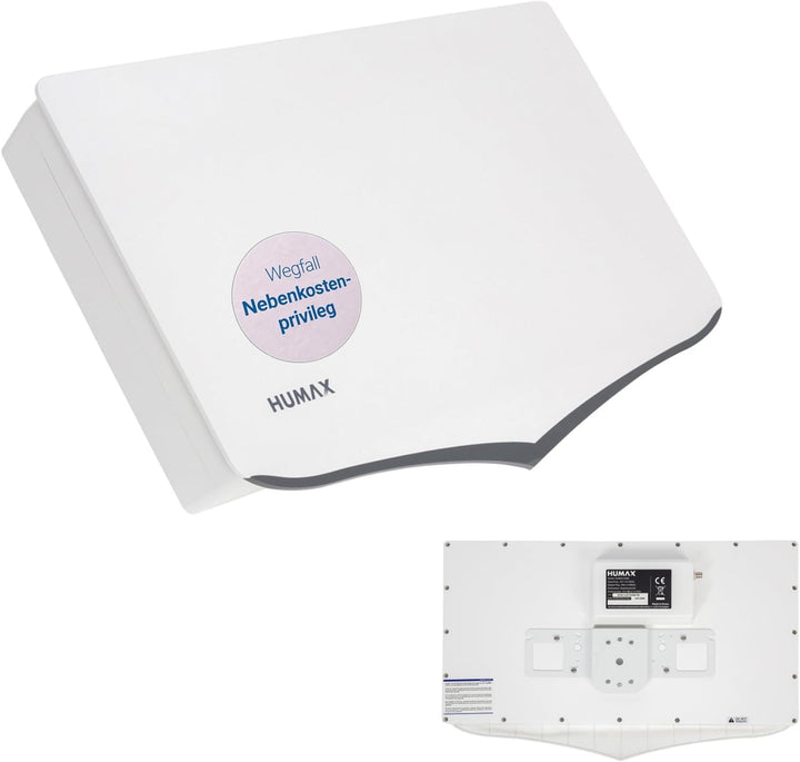 HUMAX Flat H40D Single Flachantenne SAT, Satellitenantenne flach mit Single-LNB, 1 Teilnehmer, einfa