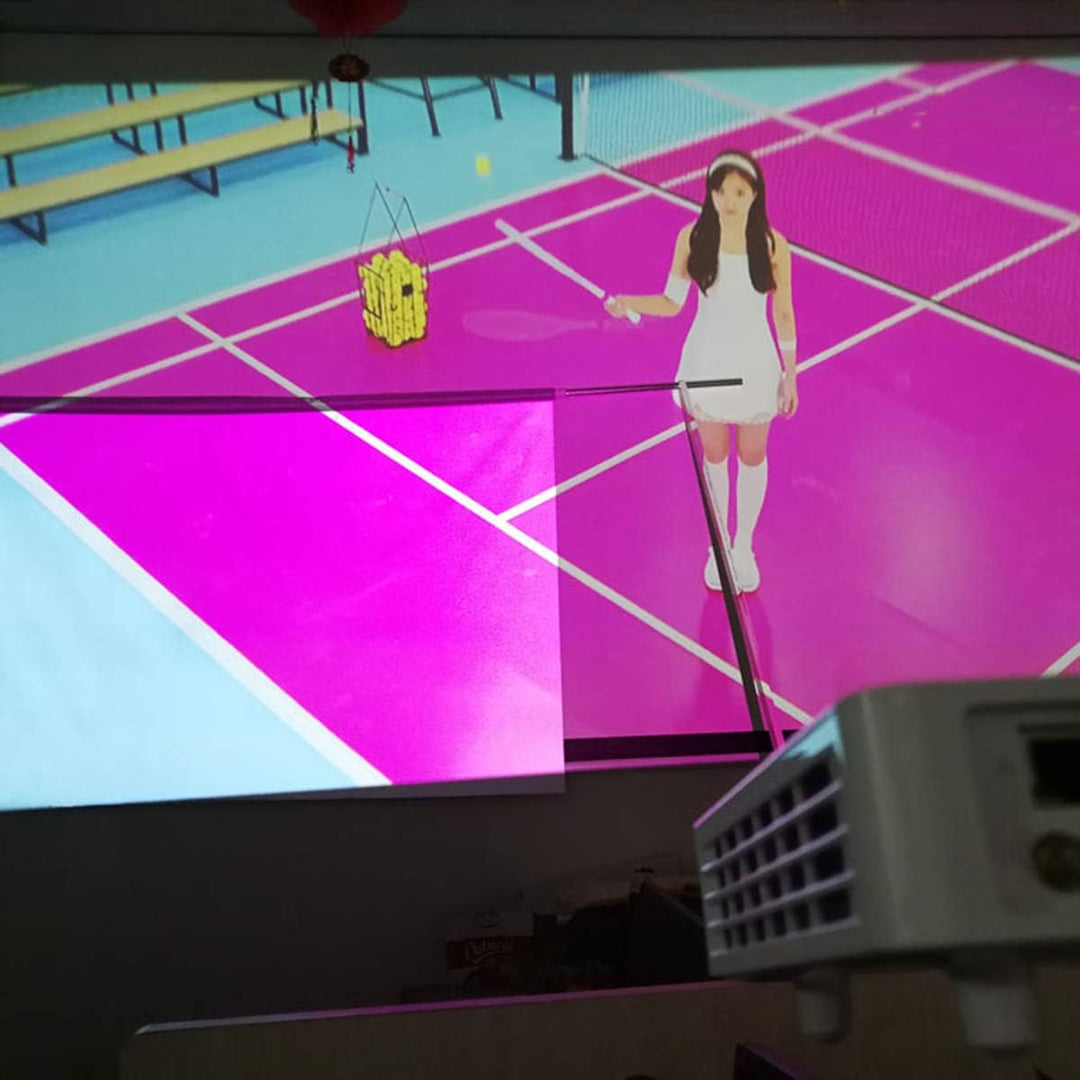 Queen.Y Beamer Leinwand 84 Zoll Projektionsleinwand, 16: 9 HD Projektor Vorhang Anit-Light Leinwand