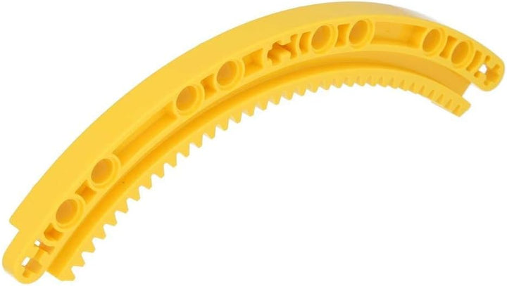 5 x LEGO® Technik, Zahnstange 11 x 11 gebogen Gelb