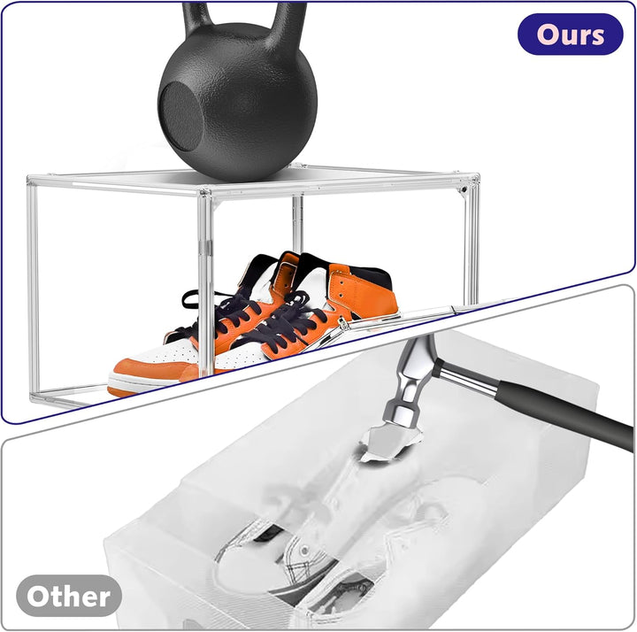 Acryl Schuh Box Transparente Schuh Display Case Sneaker Aufbewahrungsboxen Klare Plastikbox Stapelba